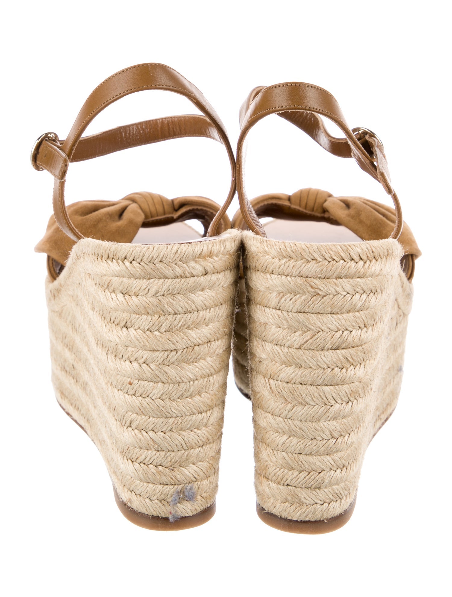 Valentino Suede Bow Accents Espadrilles